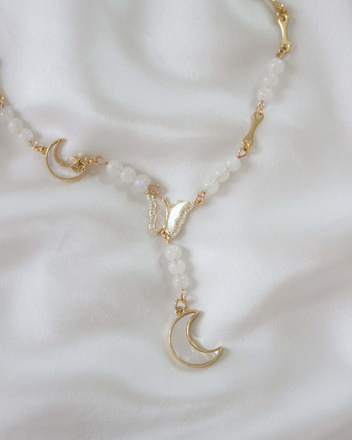 The Celeste Lariat Charm Necklace